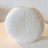 Stylized face biscuit vase