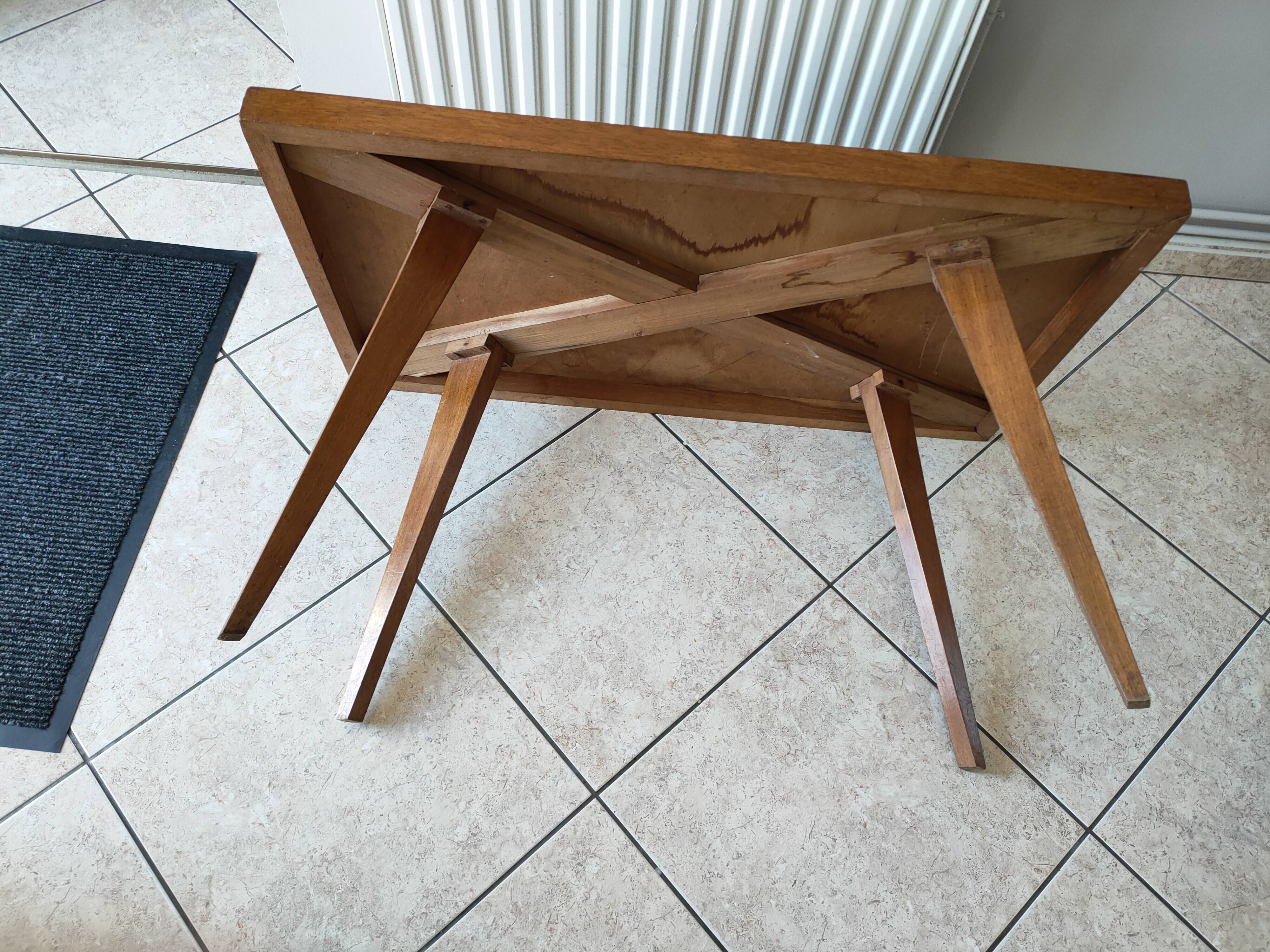 coffee table in marquetry from the 1950s-60s