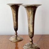 Pair of Decorative Brass Vases