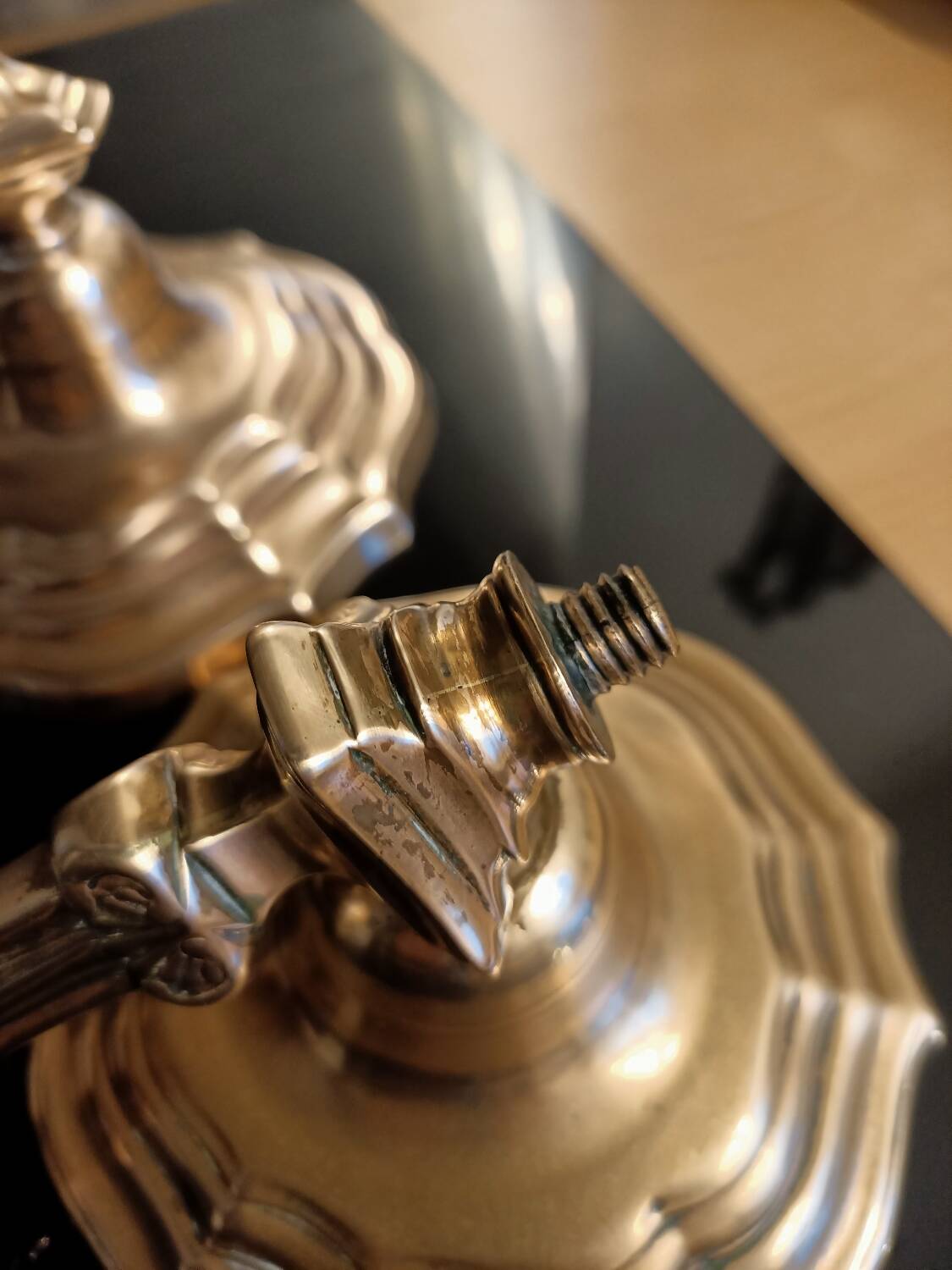Regency candle holders in gilded bronze