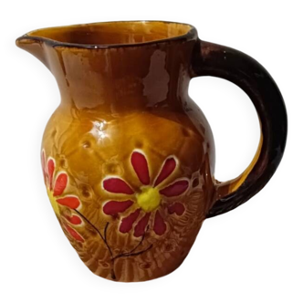 Poet Laval Résille enameled ceramic pitcher