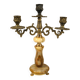 Three-light onyx chandelier