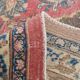 Tapis persan vintage en laine noué main, rouge, motifs floraux, 291x384 cm