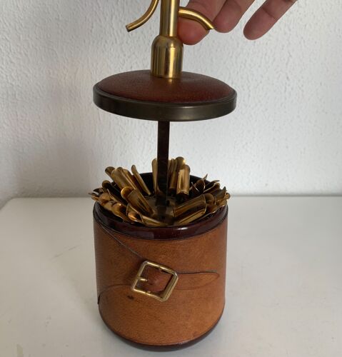 Porte-cigarettes vintage 1960 doré boîte siphon soda - 18 x 10 cm