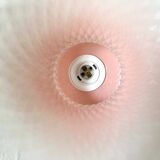 Suspensions en opaline rose et blanche
