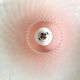 Pink and white opaline pendant lights