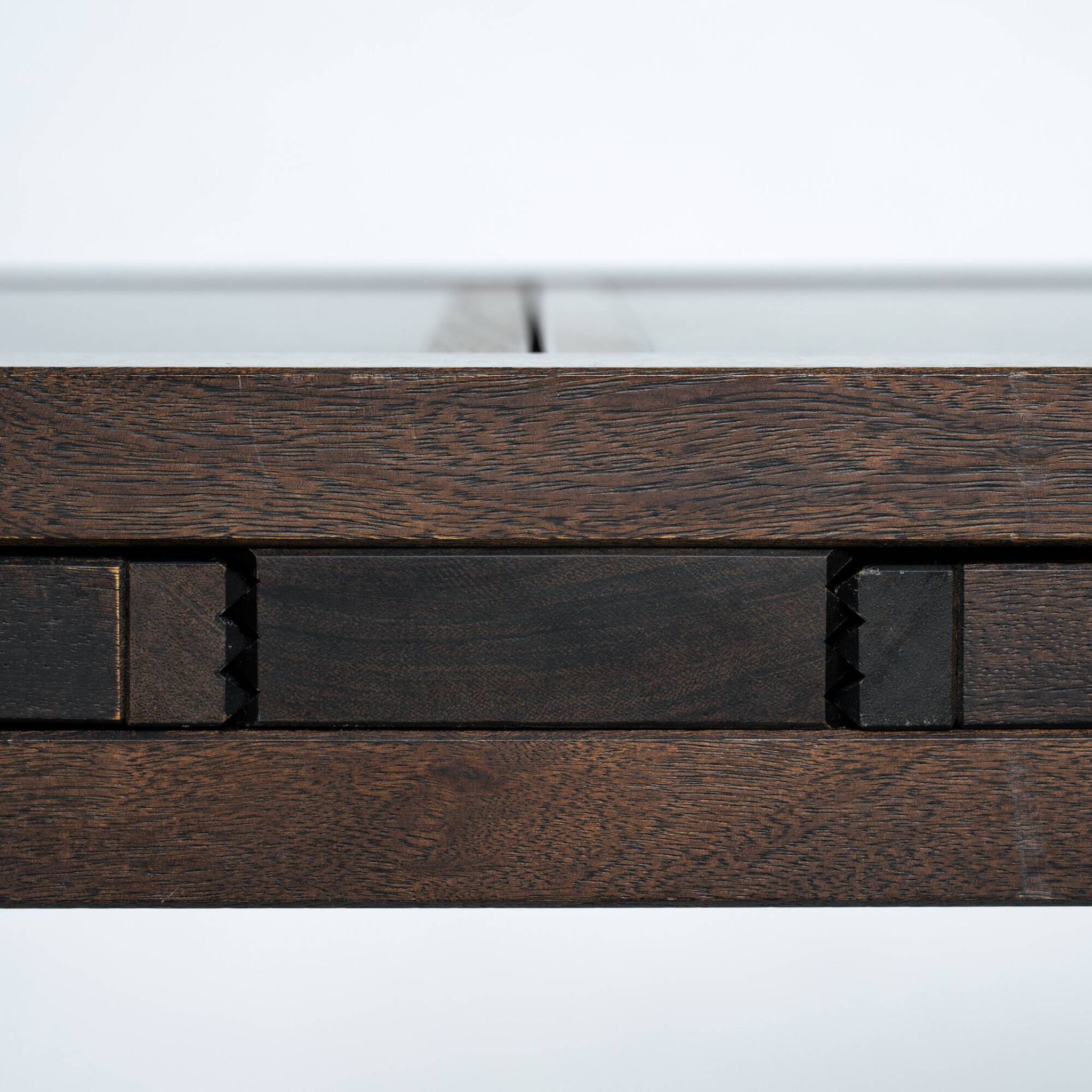 Bernard Vuarnesson desk or dining table with reversible and extendible tops, 80s