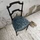 Chaise Napoléon 3 velours bleu