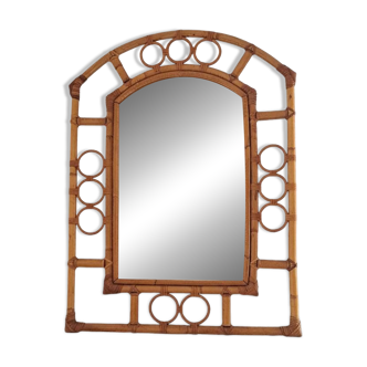 Miroir bambou vintage
