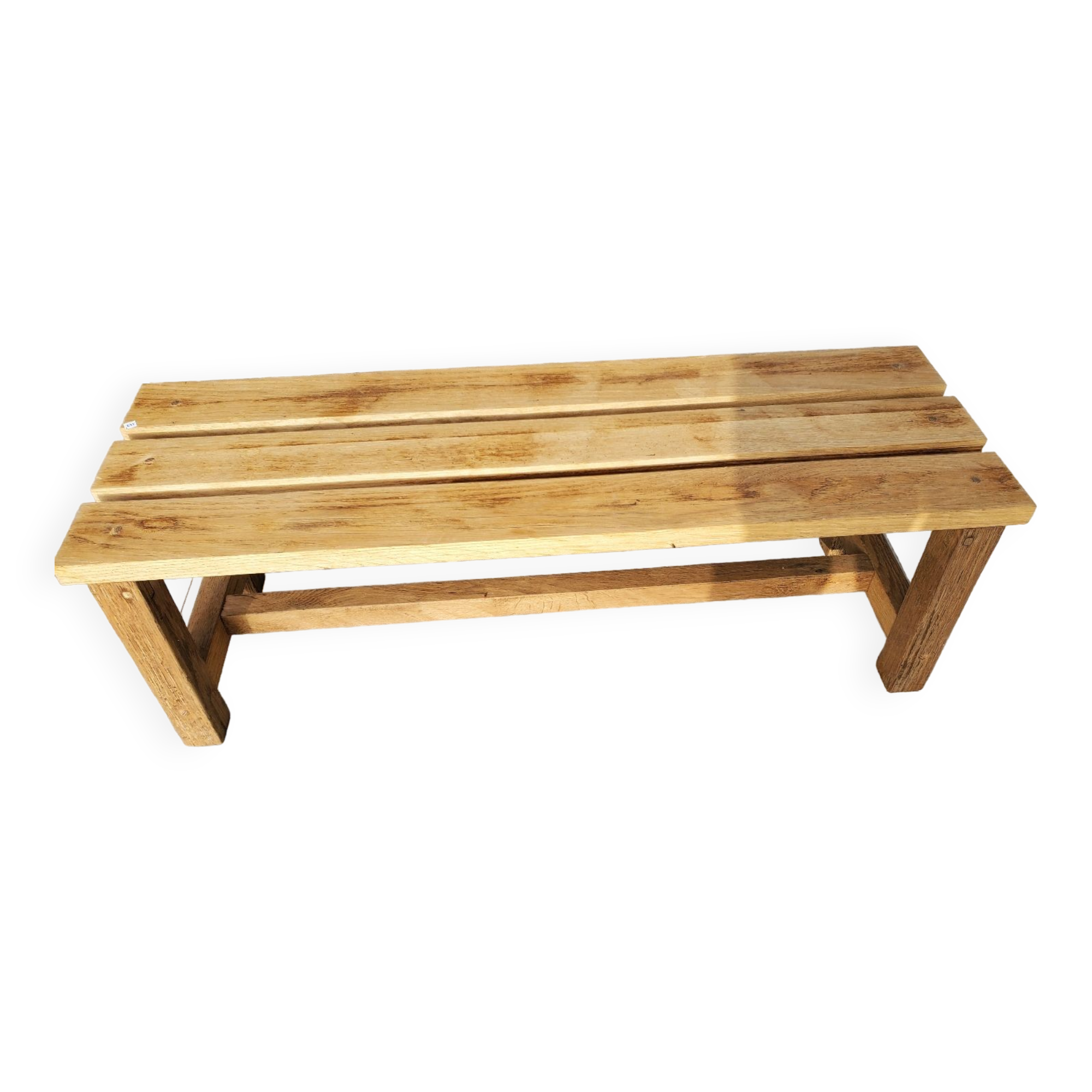 Small bench in raw oak