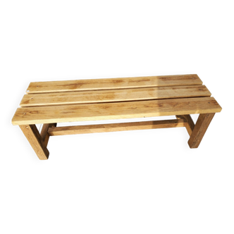 Small bench in raw oak
