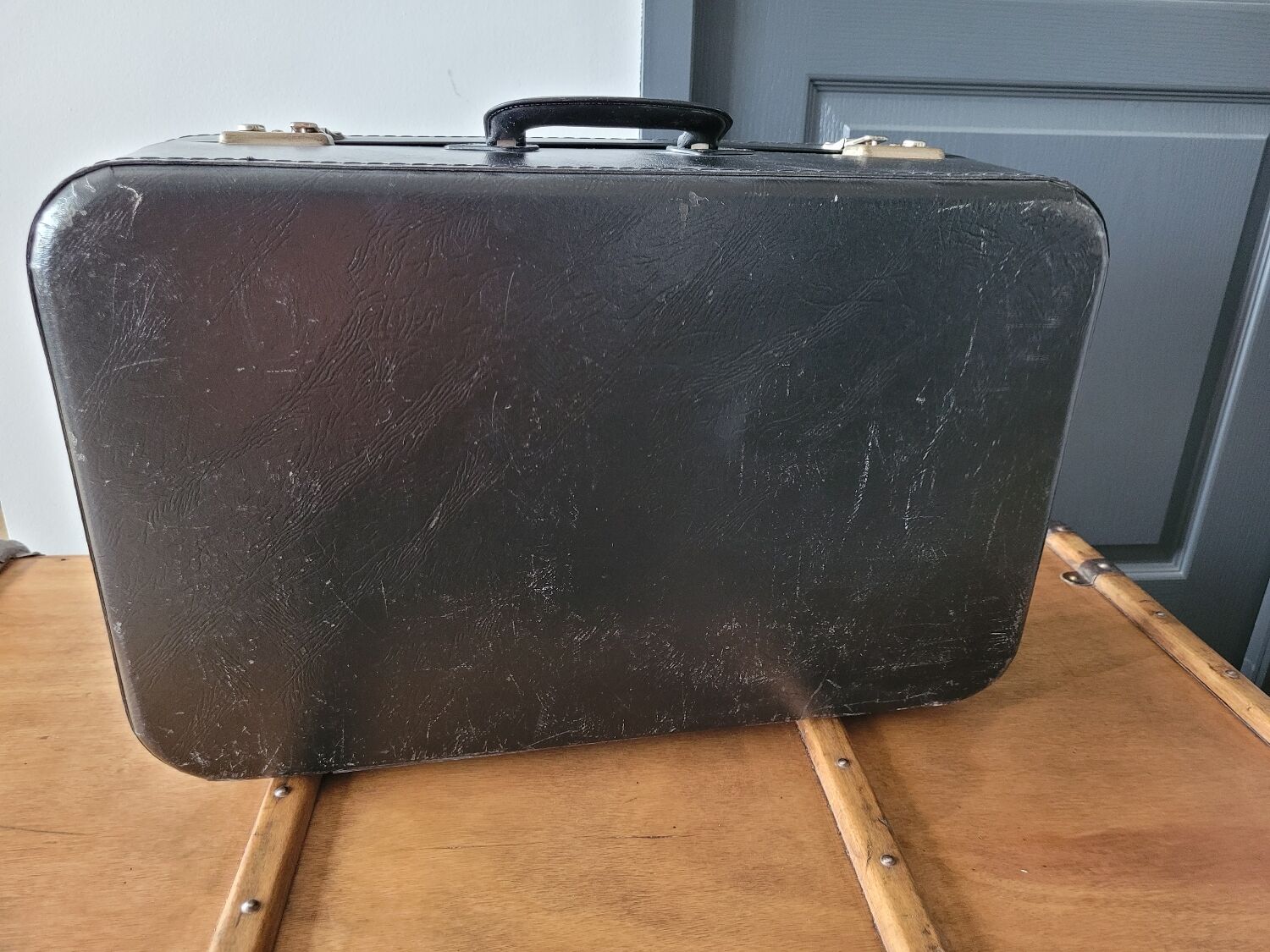 Antique cardboard suitcase