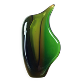Sculptural Art Glass Vase By Mstišov Glassworks, Czechoslovakia, 1960s