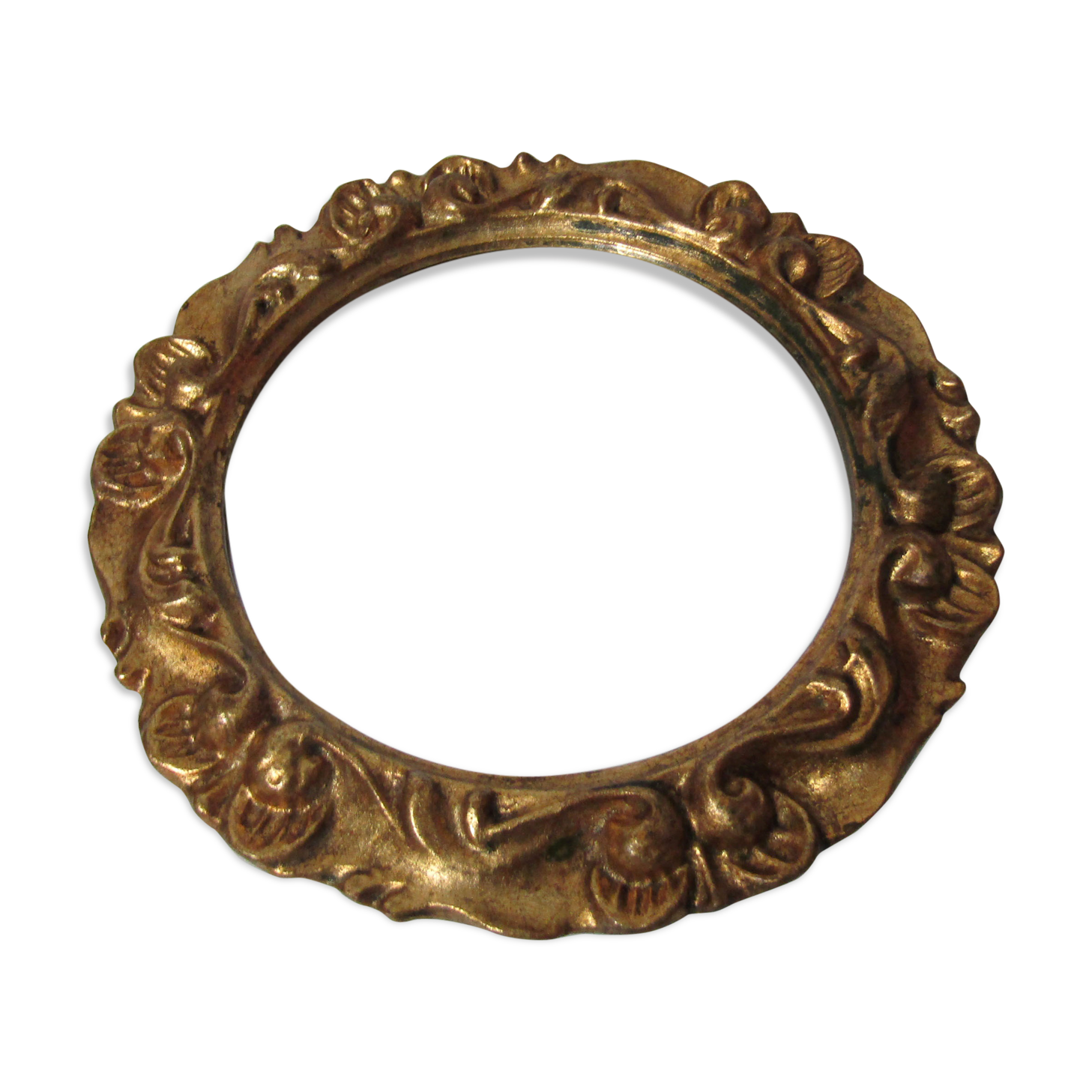 Miroir en résine or 23cm