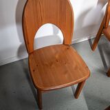 Ensemble de 6 chaises de salle à manger en pin par Ranier Daumiller