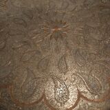 Oriental silver-plated copper tray