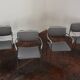 4  Reupholstered Vintage Chairs Chrom GDR 70s