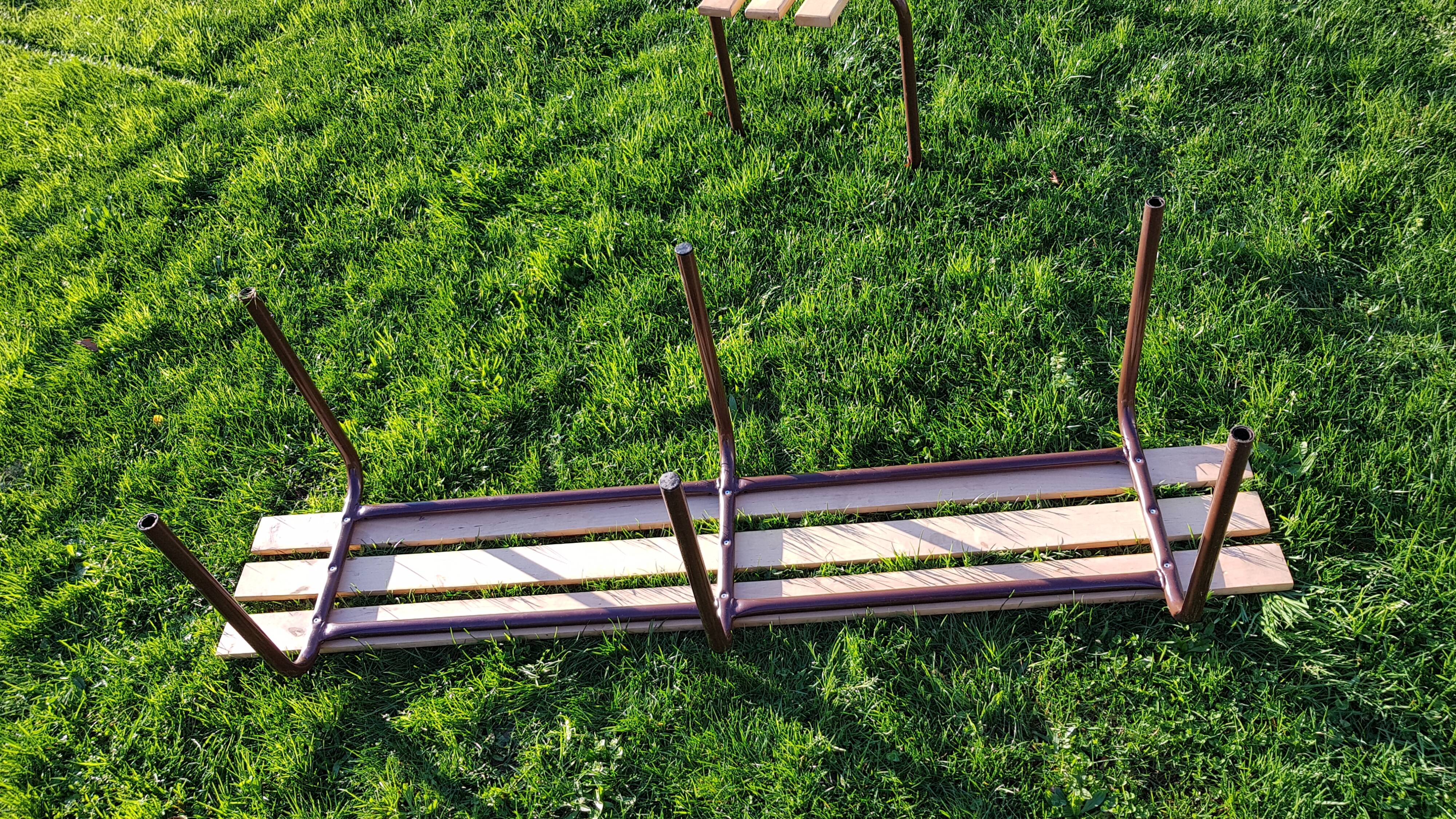 Pair of benches of school children