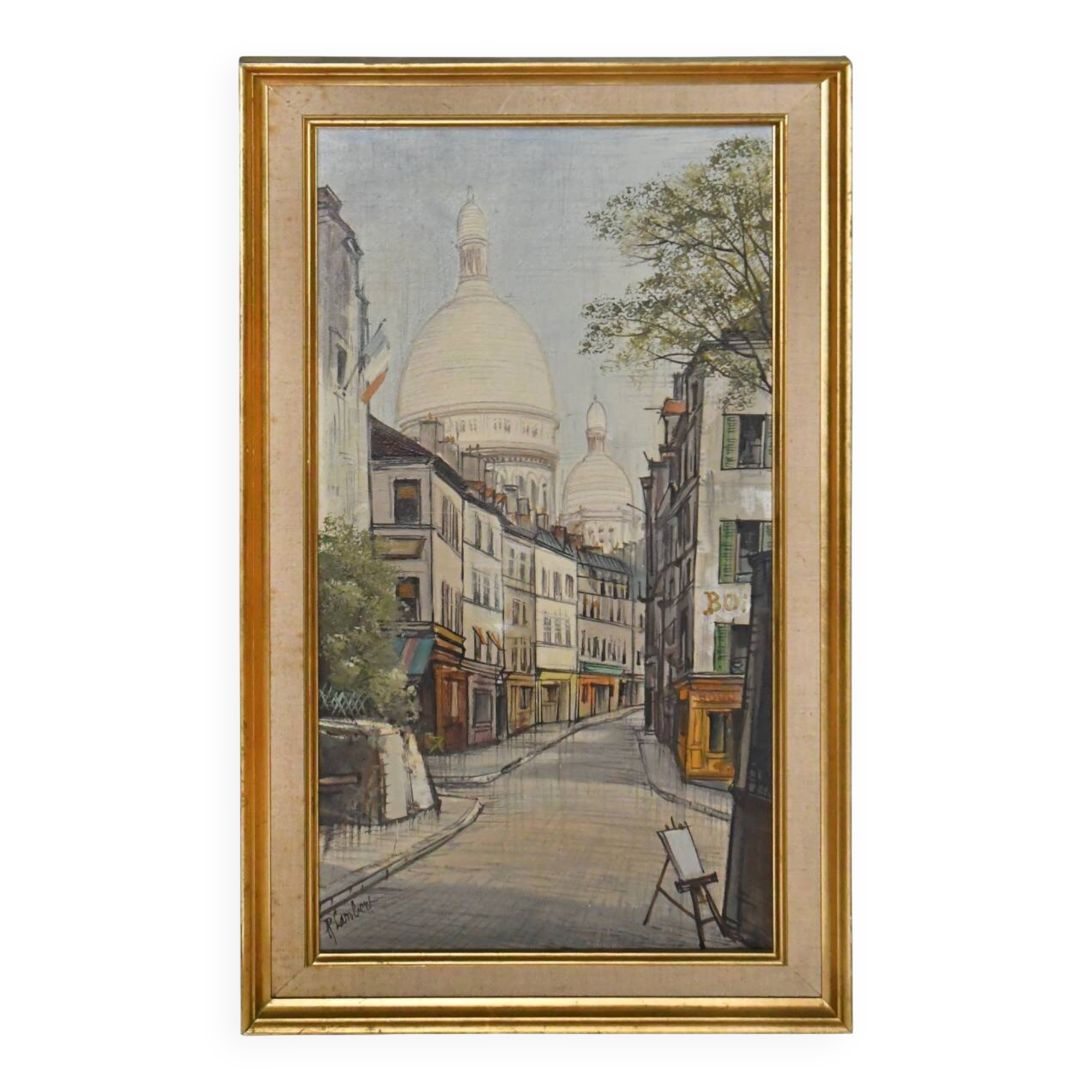Paul Lambert (1910 - 1970) Oil on canvas depicting a view of Montmartre.