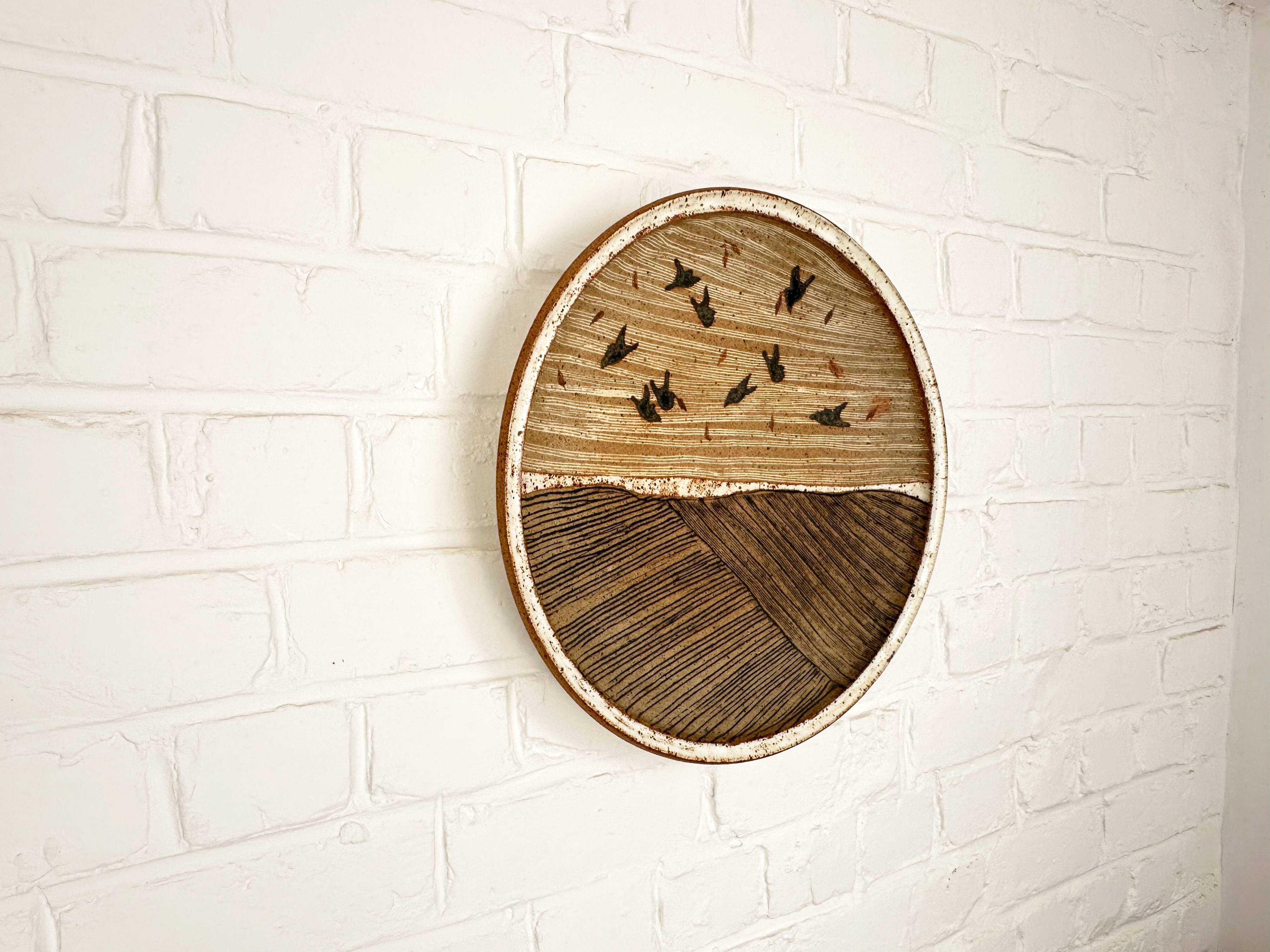 Large stoneware dish by Kähler, Denmark, 1960s.