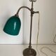 Lampe vintage 1900 céladon bijoutier atelier laiton  - 56 cm