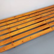 Pair of vintage  Perriand style  pine benches
