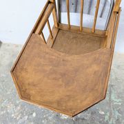 Metal and wood high chair