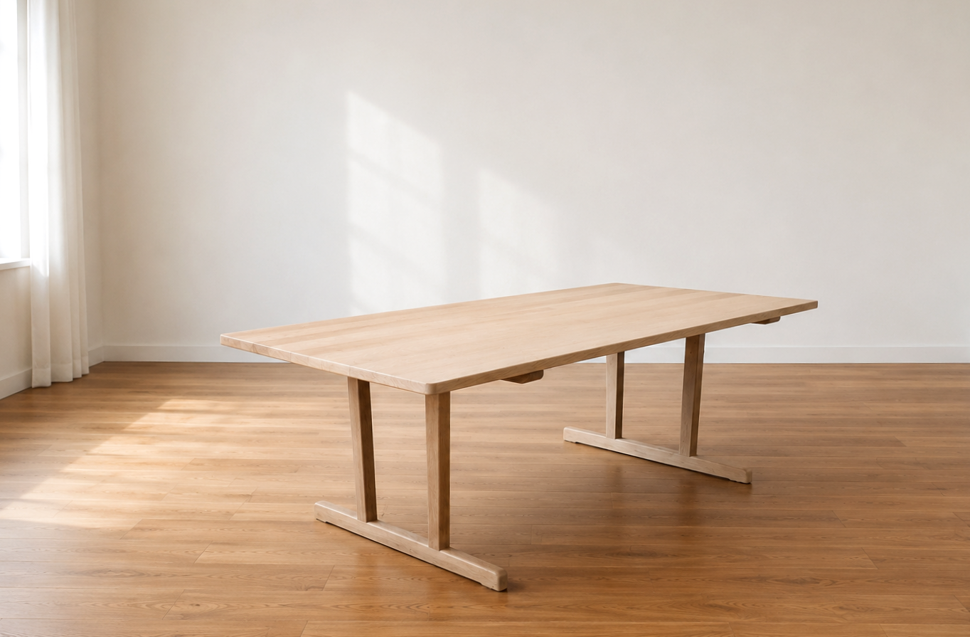Børge Mogensen BM6286 shaker dining table for Fredericia in solid soaped oak