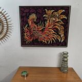 Tapisserie Oiseau de feu - Tableau Canevas vintage