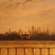 Painting table school of Barbizon France late 19th century