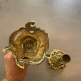 Pair of Louis XV style gilt bronze candlesticks