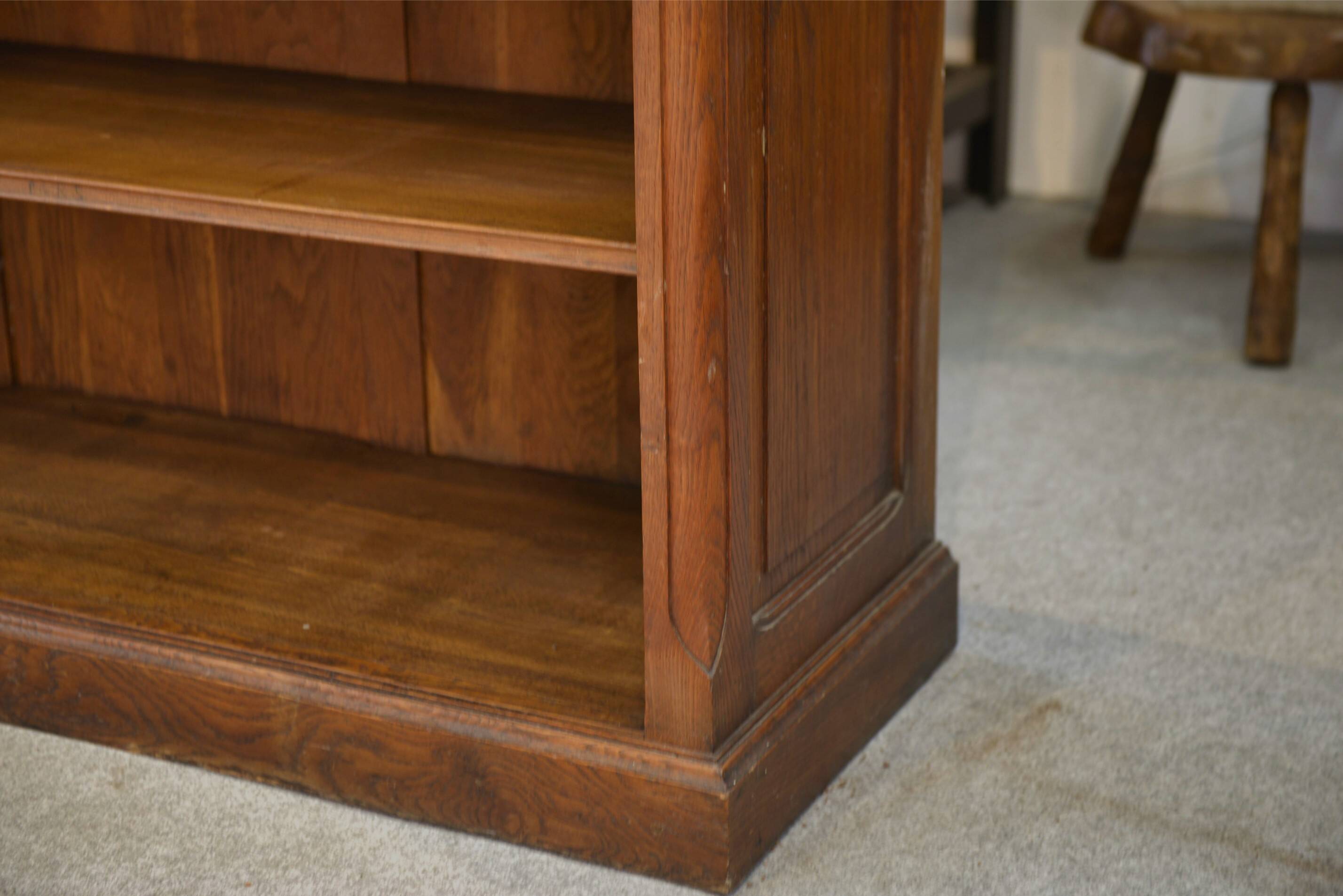 Pair of solid oak bookshelves from the 1920s.