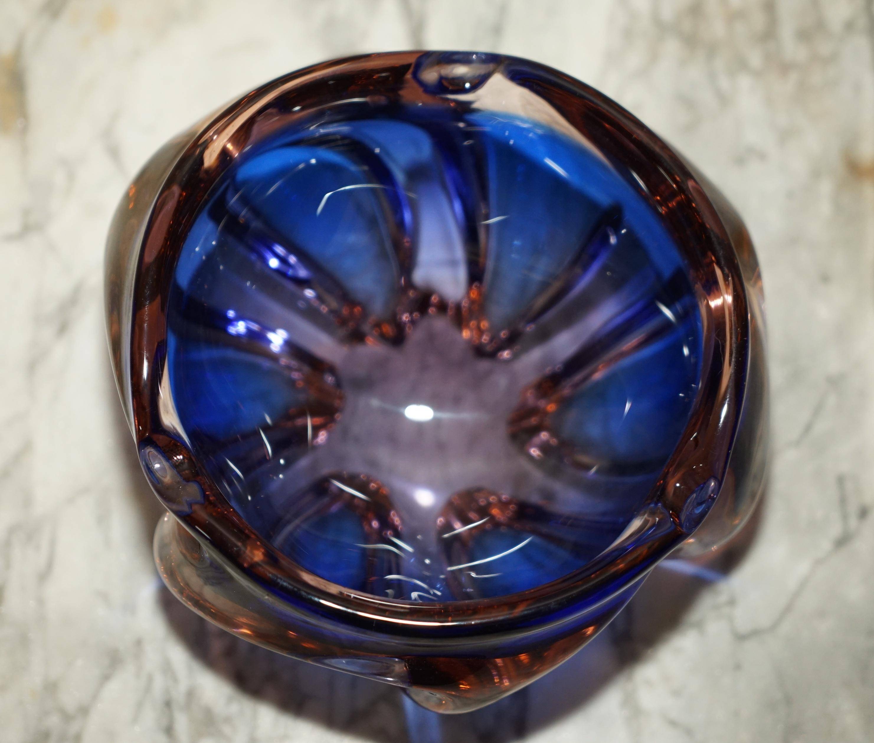 Decorative glass floral bowl