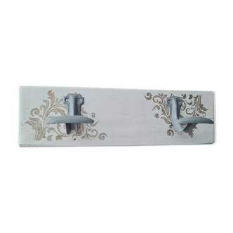 Double coat rack white and gold