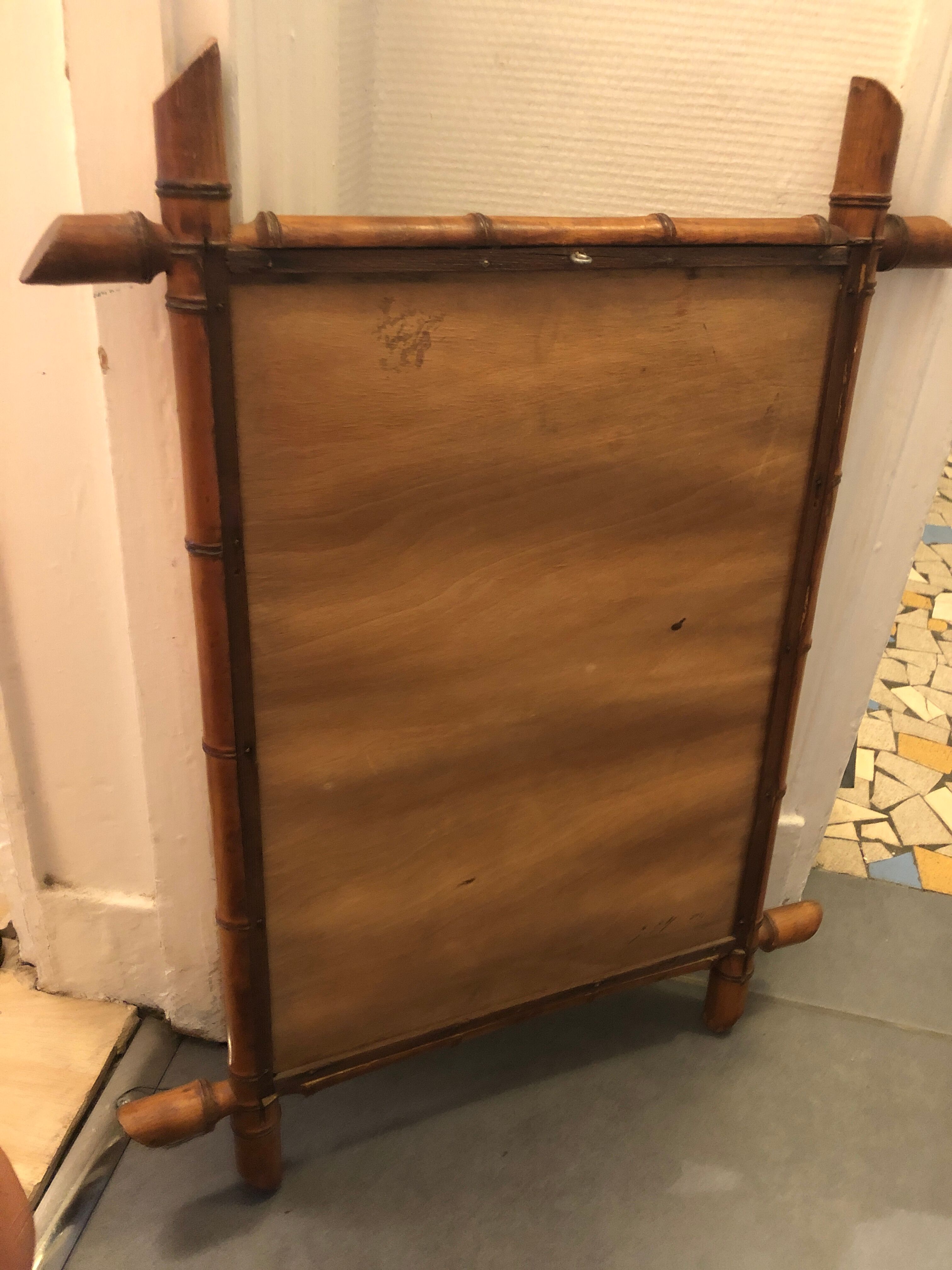 60x48 cm bamboo mirror