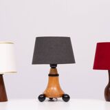 Trio de petites lampes de table des années 1960 avec abat-jour, Hollande