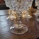 Set of 9 fine cut crystal stemmed glasses - France, circa 1950
