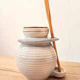 Saint Amand earthenware pickle or olive pot