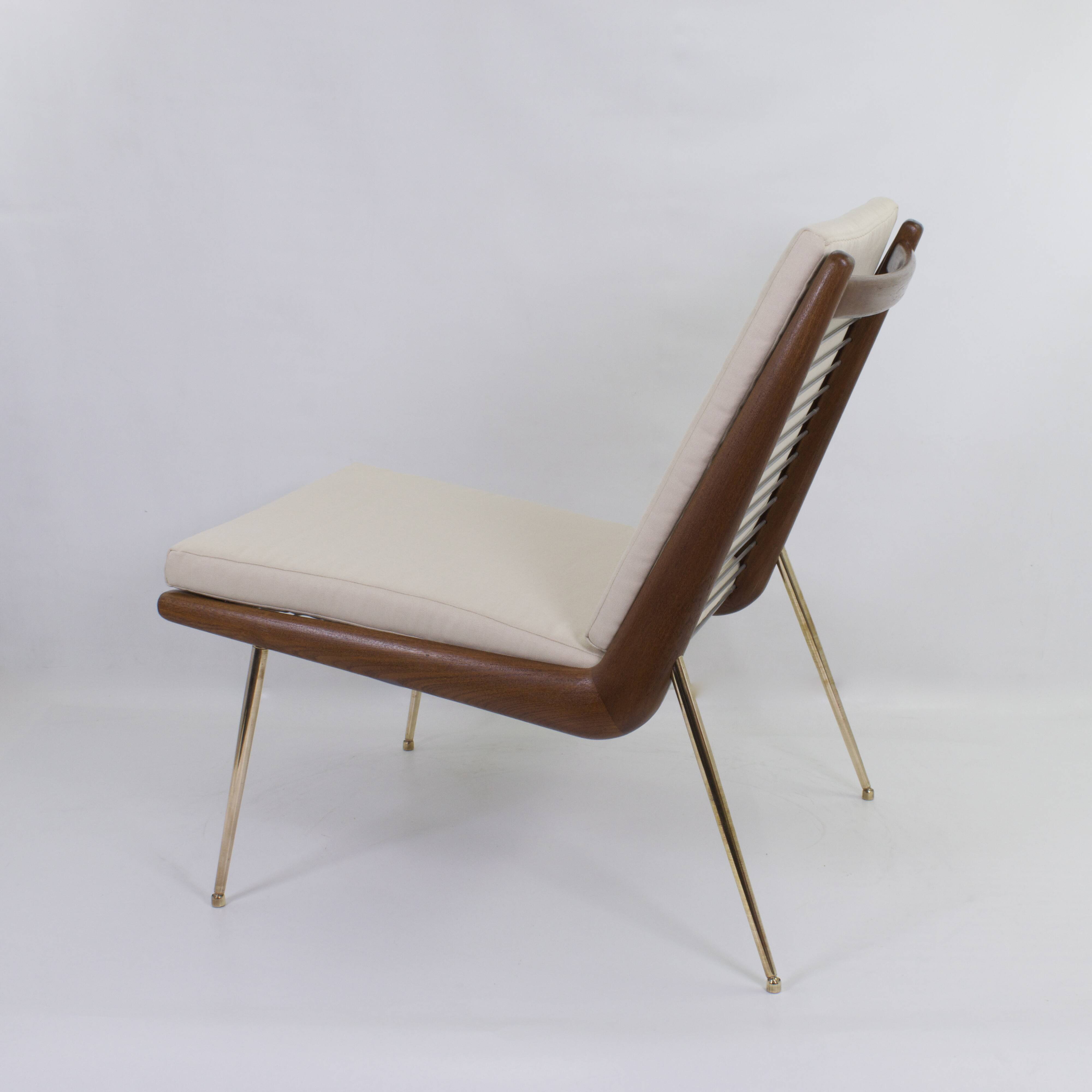 BOOMERANG ARMCHAIR by P. HVIDT & NIELSEN, ed. original, restored, 1950
