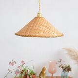 Vintage wicker pendant lamp