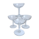 Set of 4 crystal champagne glasses 30s