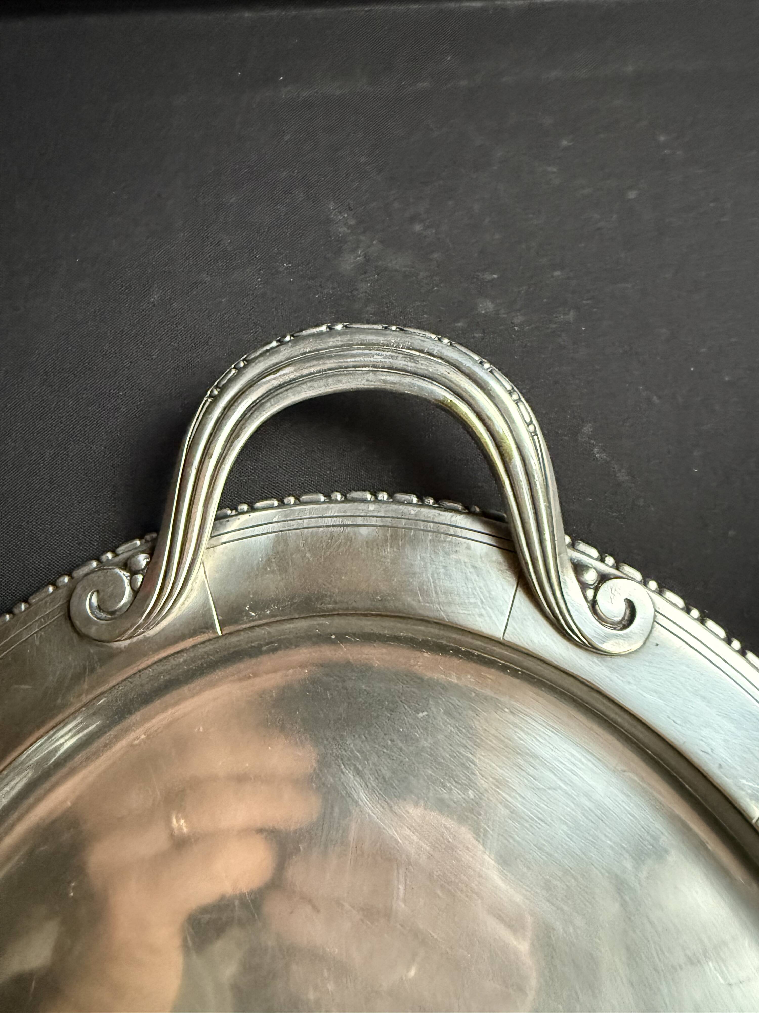 Large tray – Silver-plated metal – Goldsmith Bouillet & Bourdelle