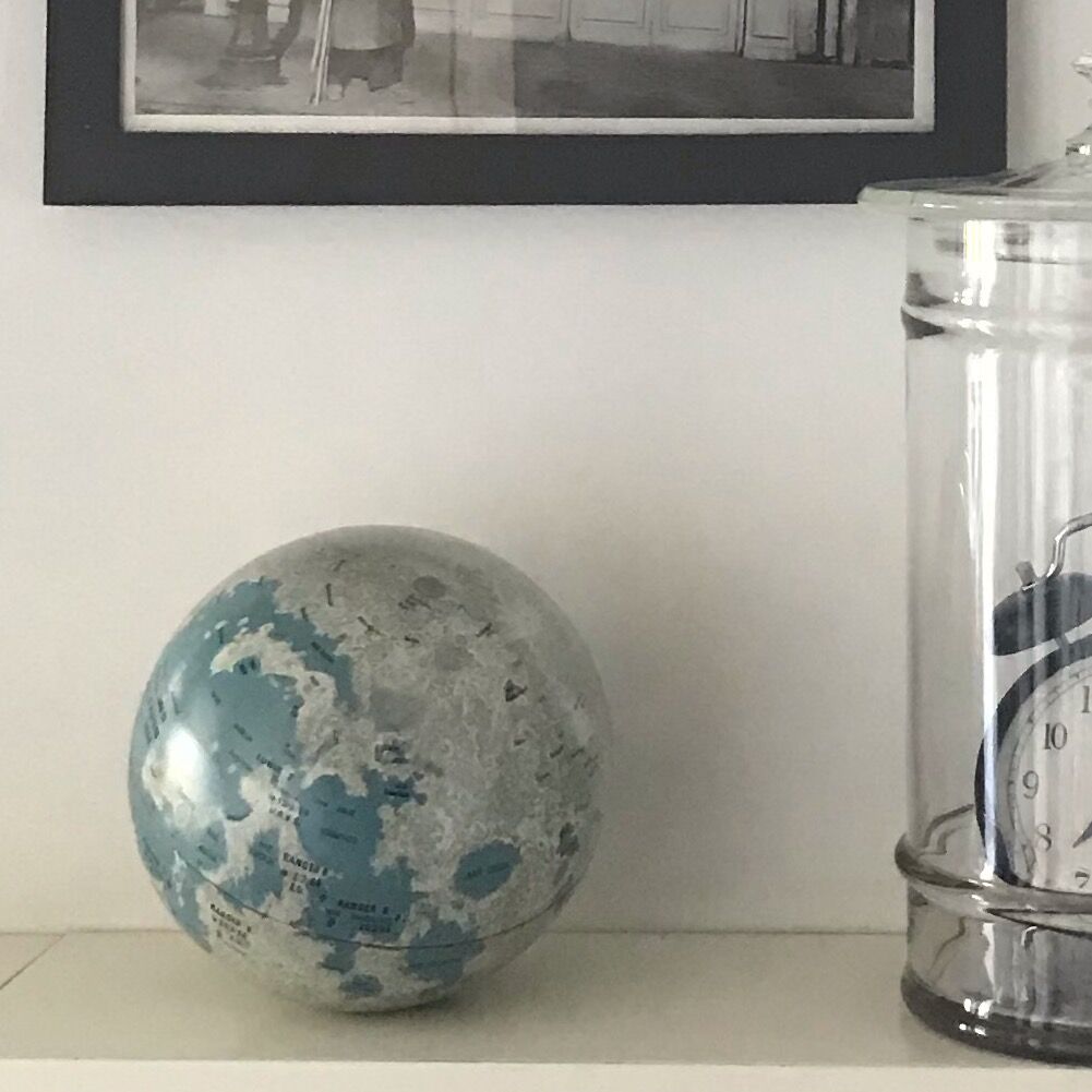 Vintage metal moon globe Replogle globes 1966