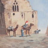 Orientalist painting, unsigned mosque