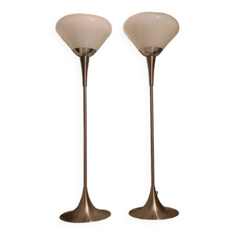 Pair of Italian floor lamps 1980 Murano glass