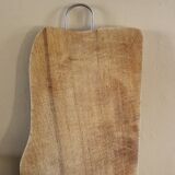 Wooden cutting board metal handle