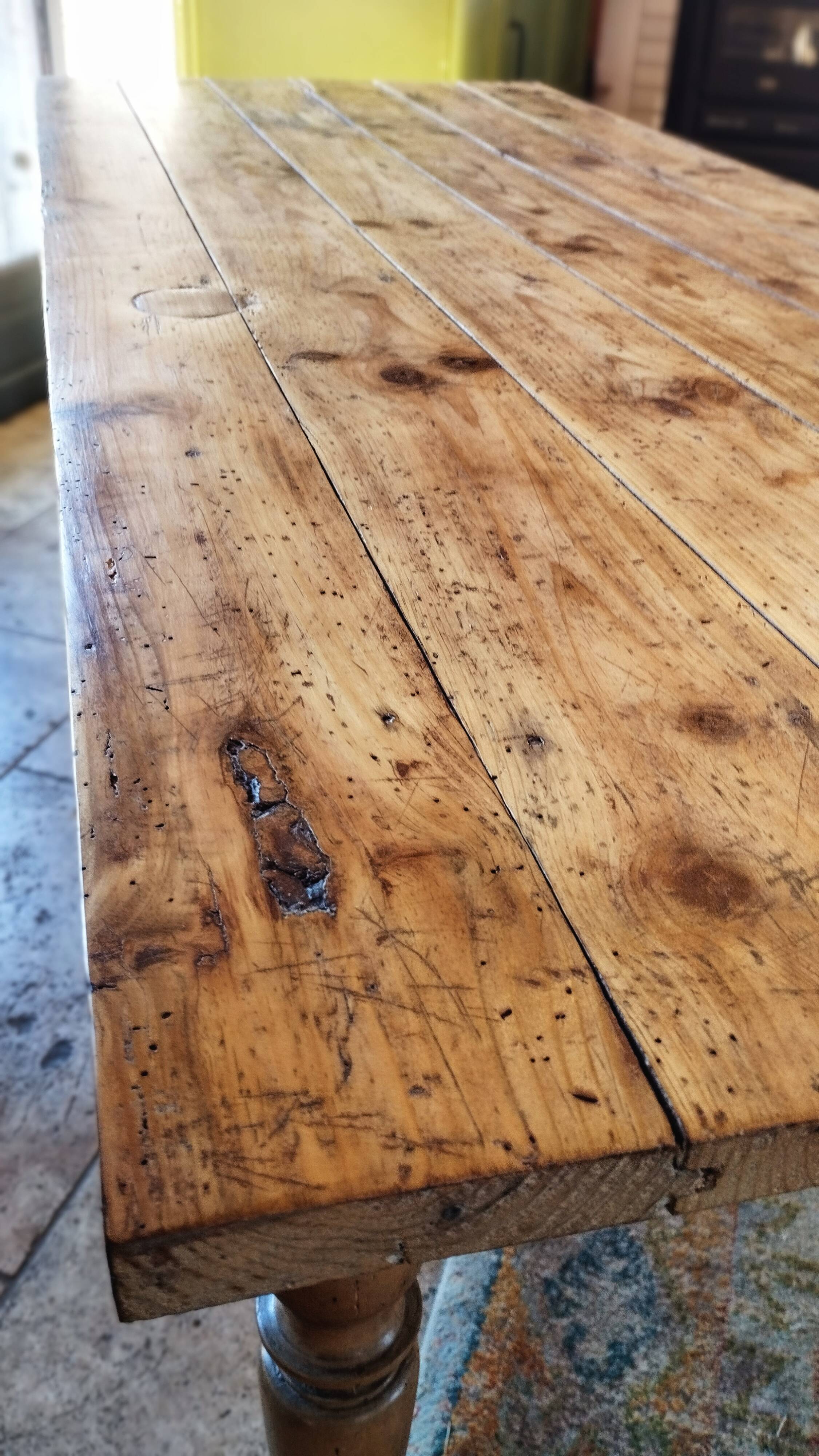 Farmhouse table dating from the end of the 19th century