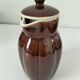 Vintage chocolate glazed stoneware teapot