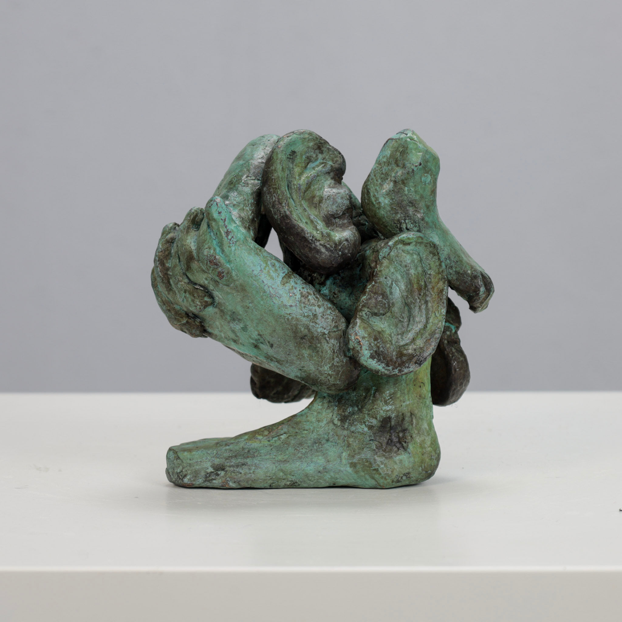 Sculpture en bronze figurative expressive, Pays-Bas, années 1970