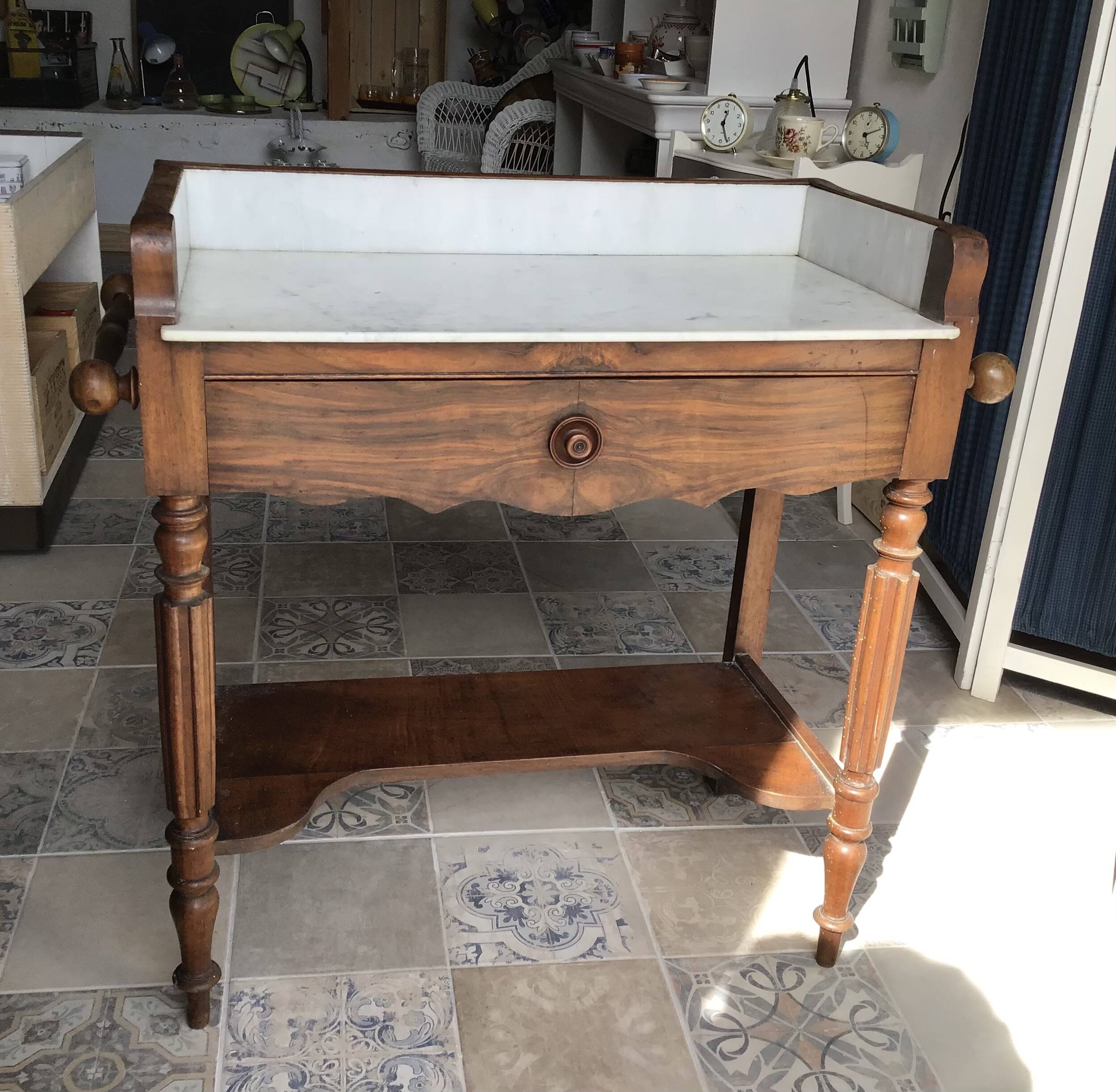 Bathroom furniture, dressing table, marble top